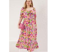 Trendyol Curve Vestido verde / lila / naranja / rosa 44 verde / lila / naranja / rosa