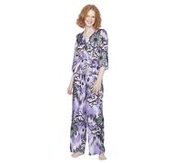 Trendyol Damen Geblümt Mit Gürtel Mitte Webstoff Hemd-Hose Pyjama Conjunto de Pijama, Multi-Color, 62 (Pack de 2) De Las Mujeres