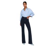 Trendyol Damen Gerade Fackel Hohe Taille Jeans, Night Blue, 36 De Las Mujeres