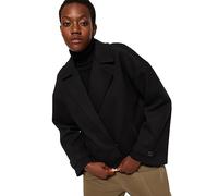 Trendyol Damen Gerade Plus Size Mantel Abrigo, Black, 42 De Las Mujeres