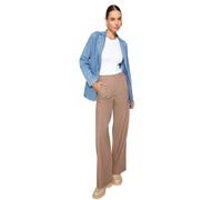 Trendyol Damen Gerade Weites Bein Normale Taille Hose Calzoncillos, Light Brown, 42 De Las Mujeres