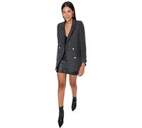 Trendyol Damen Regular Standard Plain Webstoff Blazer, abrigo De las mujeres, Black, 36