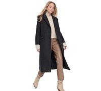 Trendyol Damen Regular Wickelschnitt Plain Webstoff Mantel Abrigo, Black, 34 De Las Mujeres