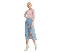 Trendyol Detailed Skirt with Blue Floral Pattern, Falda De Las Mujeres, Blue, 38