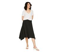 Trendyol Falda de Punto para Mujer, Color Negro, Talla M