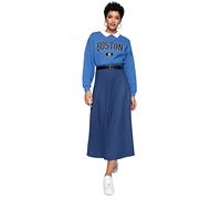 Trendyol Falda Tejida Maxi Acampanada para Mujer, añil, 42