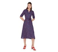 Trendyol FeMan Midi Shirt Dress Regular fit Woven Dress,Indigo,36