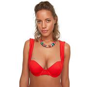 Trendyol Grueso Colgador para la Parte Superior del Bikini Top, Rojo, 44 para Mujer