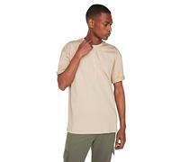 Trendyol Hombre Más Sostenible Oversize Standard Crew Neck Knit T-Shirt Camisa, Piedra, M