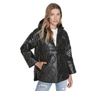 Trendyol Hood Plain Oversize Winter Jacket Abrigo, Negro, M para Mujer