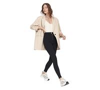 Trendyol Jeans Ajustados de Cintura Alta para Mujer, Negro, 38