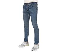Trendyol Jeans Ajustados de Cintura Normal, Azul Marino, 29 W para Hombre