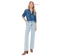 Trendyol Jeans de Pierna Ancha de los años 90 para Mujer, Azul Claro, 36