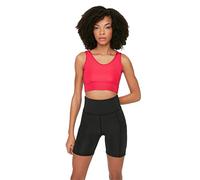 Trendyol Leggings Deportivos de Cintura Alta para Mujer, Pantalones Cortos Ajustados Ceñidos, Negro, S