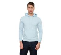Trendyol Man Basics-Sudadera Tejida con Capucha básica de Ajuste Regular, Azul, L para Hombre