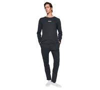 Trendyol Man Motto Knitted T-Shirt-Trousers Pajama Set Juego de Pijama, Anthracite, M para Hombre