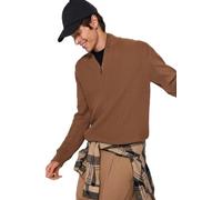 Trendyol Man Regular fit Basic Crew Neck Woven Sweater, Suéter Hombre, Camel,