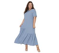 Trendyol Maxi Ruffle hem Regular Plus Size Dress, Vestido,