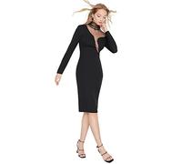 Trendyol Midi Bodycon Fitted Dress Vestido, Negro, L para Mujer