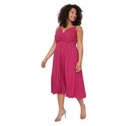 Trendyol Midi Mujer, Corte Holgado, Vestido de Punto, Acampanado, Ajuste Relajado, Talla Grande