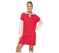 Trendyol Mini Jersey Relaxed Dress Vestido, Rosso, XL para Mujer