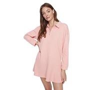 Trendyol Mini Ruffle hem Regular Dress Vestido, Polvo, XL para Mujer