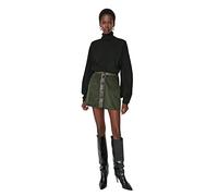 Trendyol Minifalda Tejida Acampanada para Mujer Falda, Caqui, 40