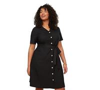 Trendyol Mini Shirt Regular Plus Size Dress Vestido, Negro, 72/Grande para Mujer