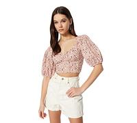 Trendyol Mujer Mujer Regular Estándar Cuello Cuadrado Camisa Blusa De Punto Camisa, Multicolor, M, Multicolor, M