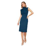 TRENDYOL Mujer Recta Midi Mangas Día Noche Delgado Vestido, Aceite, 44