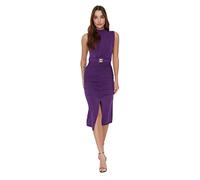 Trendyol Mujer Vestido de Punto Entallado, Morado, M