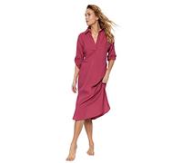 Trendyol Mujer Vestido Tejido de Ajuste Relajado básico, Ciruela, 44