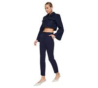 Trendyol Navy Blue Wrist Boy Cigarette Pants Calzoncillos, 36 De Las Mujeres