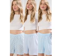 Trendyol Pantalón de pijama azul claro / blanco XS azul claro / blanco