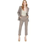 Trendyol Pantalones de Cigarrillo de Cintura Normal para Mujer, Color visón, 38