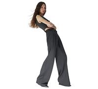 Trendyol Pantalones de Pierna Ancha de Cintura Alta para Mujer, Color Antracita, 34, Antracita, 62