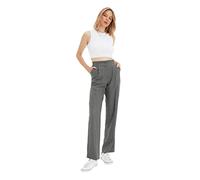 Trendyol Pantalones espaciosos Grandes, Gris, 42 para Mujer