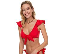 Trendyol Parte Superior de Bikini con Banda Detallada, Rosso, 42 para Mujer