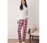 Trendyol Pijama borgoña / blanco M borgoña / blanco