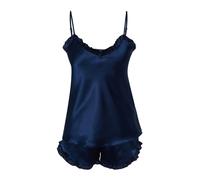 Trendyol Pijama de pantalón corto marino L marino