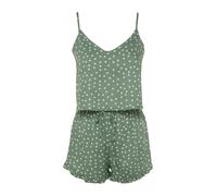 Trendyol Pijama de pantalón corto menta / blanco S menta / blanco