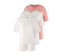 Trendyol Pijama de pantalón corto menta / rosa claro / blanco XL menta / rosa claro / blanco