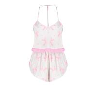 Trendyol Pijama de pantalón corto rosa / rosa claro / blanco M rosa / rosa claro / blanco