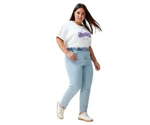 Trendyol Plus Size High Waist Loose Plus Size Jeans, Jeans Mujer, Blue, 44