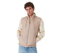 Trendyol Stehkragen Normal Weste-Multicolor Suéter, Gris, L para Hombre