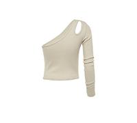 Trendyol Stone Single Shoulder Fit Knitted Blusa, Gris, S para Mujer