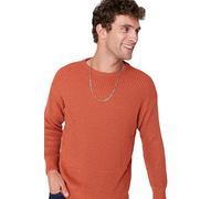 Trendyol Sudadera de Cuello Redondo Liso para Hombre, marrón, M, marrón, M