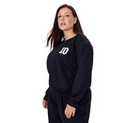 Trendyol Sudadera Lisa de Cuello Redondo de Talla Grande, Azul Marino, XXL más para Mujer
