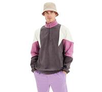 Trendyol Sudadera Regular de Bloque de Color con Cuello Alto, Antracita, S para Hombre