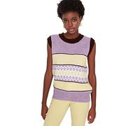 Trendyol Women Design Regular Fit Basic Crew Neck Knitwear Sweater Suéter, marrón, S para Mujer